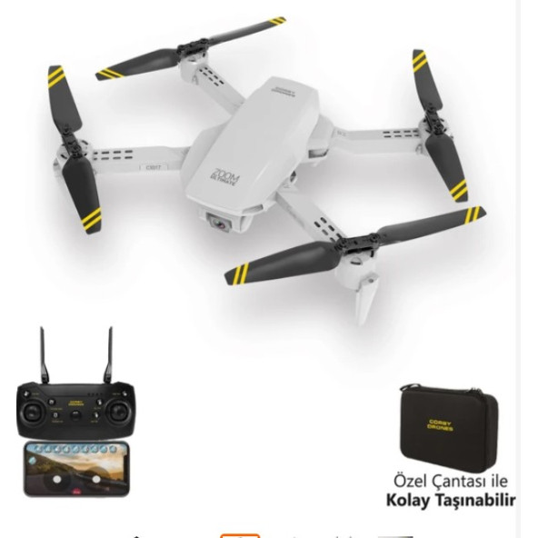 Corby CX017 Wifi Çift Kameralı Katlanabilir 1080P Drone - OUTLET - 3
