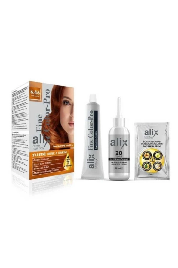 Alıx 50 Ml Kıt Sac Boyası 6.46 Kor Bakır