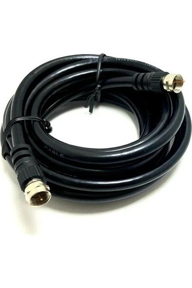 3mt F Konnektörlü Hazır Uydu Anten Kablosu Siyah - Resim 2