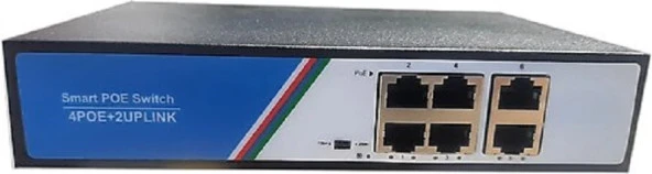 APRONX 4 Port Poe 78w Switch 10/100 4 Poe 2 Uplink