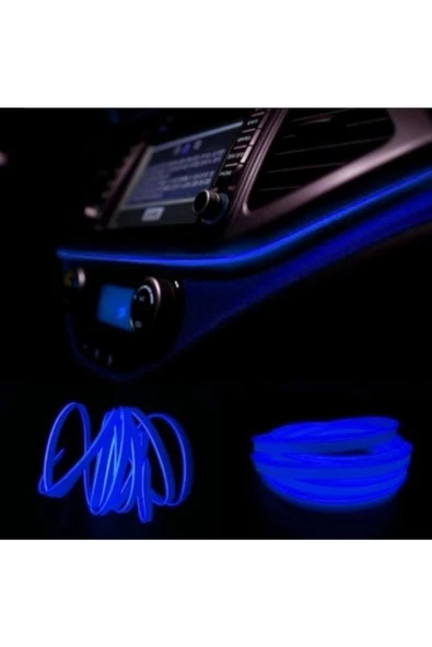 Ip Neon - Ip Neon Led Mavi 2 Metre - Araç Içi Ip Neon Led - Torpido Ip Led - Torpido Led