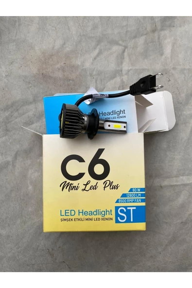 H7 Led Xenon Şimşek Etkili C6 Mini Led Plus
