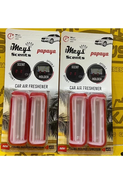 Meys Klips Koku Papaya Kırmızı 2 Paket