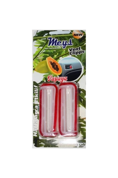 Oto Petek Kalorifer Kokusu - 2paket (8adet) Kırmızı Papaya
