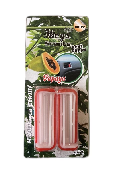 Oto Klips Koku (PAPAYA KAVUN) (1.PAKET 4.ADET) Kırmızı