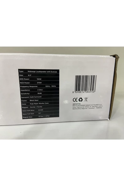 Rs-m6ufo 16 Cm 375 Wat 150 Rms Pro Seri Midrange - 3