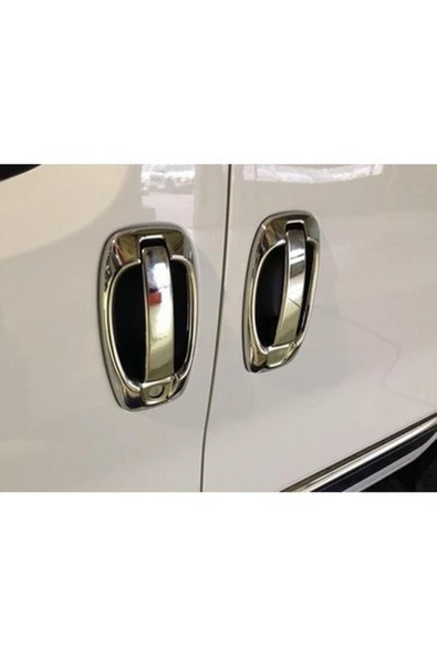 Fiat Doblo 2010-2021 Krom Kapı Kolu 4 Kapı Paslanmaz Çelik - 2