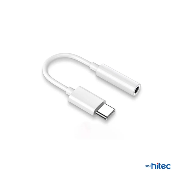 ScHitec Usb-C to Headphone Jack Apple İphone 15 Uyumlu Dönüştürücü Adaptör Beyaz UC11 - 2