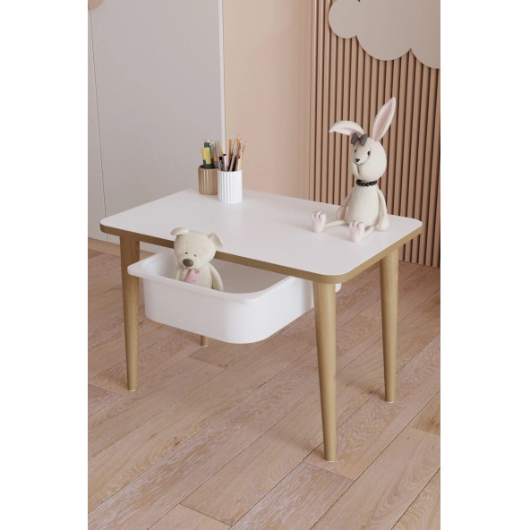 Çocuk Masa Sandalye Çekmeceli Yaz Sil Oyun Etkinlik 1 Adet Masa 1 Adet Sandalye 1 Adet Sepet - 3