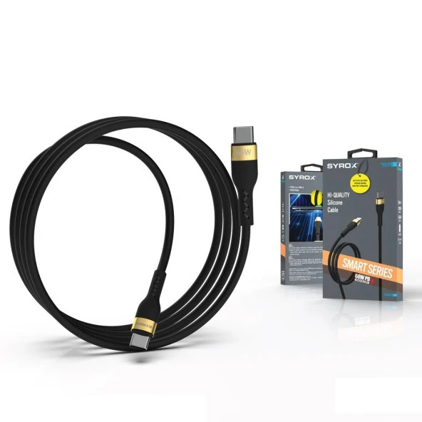 Syrox C137TT 60W Type-C To Type-C Ultra Hızlı Şarj & Data Kablosu - 4