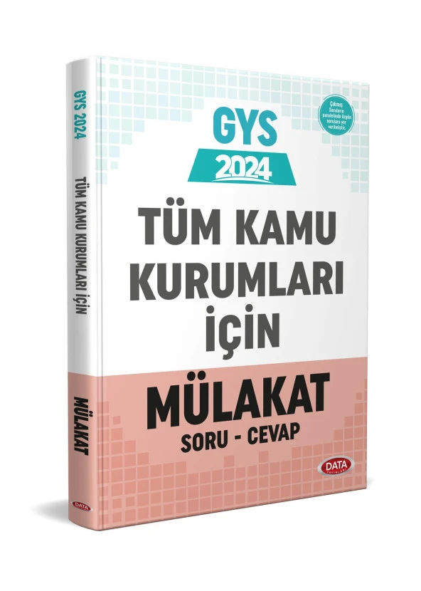 Data 2024 GYS Tüm Kamu Kurumları için Mülakat Soru Cevap Görevde Yükselme Data Yayınları