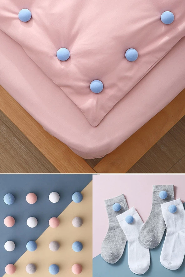 4 Adet Derili Mantar Yorgan Klipsi Battaniye Klipsi Battaniyelerin Kilit Kaymaz Klips Yorgan Klipsi - 5