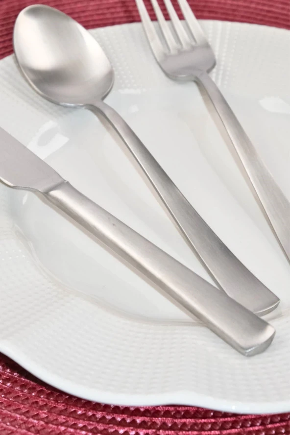 Lugga Nida Scotch Yemek Çatal Kaşık Bıçak Takımı 18 Parça - 3
