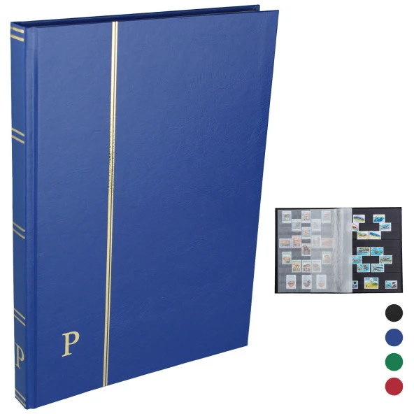 PULKO HistorY 1970 Pul Defteri Klasik, 16 Yaprak, 32 Sayfa, A4+, Siyah Zemin,