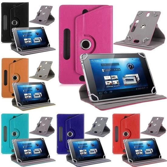 Vorcom S8 Pro 8" Dönerlı Standlı Deri Tablet Kılıfı