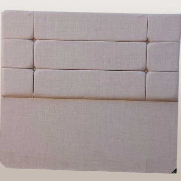 Başlık 90336 DK Çift Kişilik 160 Model Dilimli Kare Süt Kahve Keten Kumaş ElYapm - 2