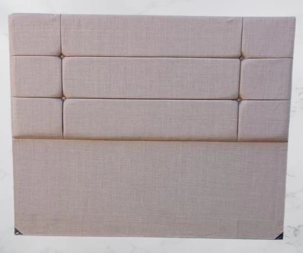 Başlık 90336 DK Çift Kişilik 160 Model Dilimli Kare Süt Kahve Keten Kumaş ElYapm - 6