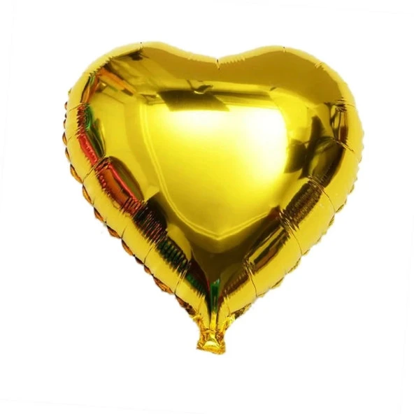 Kalp Balon Folyo Sarı 60 cm 24 inç (1243)