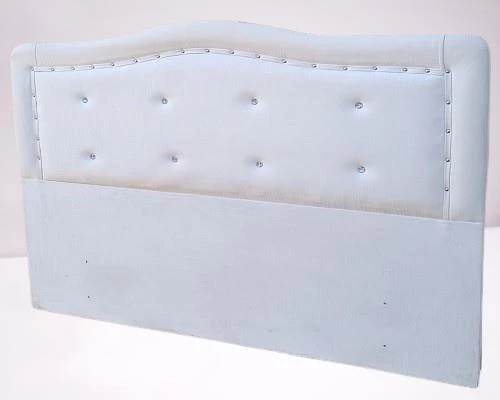 Başlık 90337 DK Çift 150 cm Model Dalga Suni Deri Beyaz Kumaş Kapitne El Yapım - Resim 5