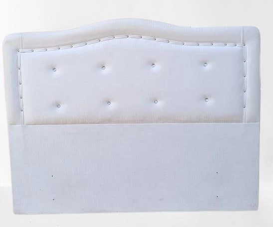 Başlık 90337 DK Çift 150 cm Model Dalga Suni Deri Beyaz Kumaş Kapitne El Yapım - Resim 4