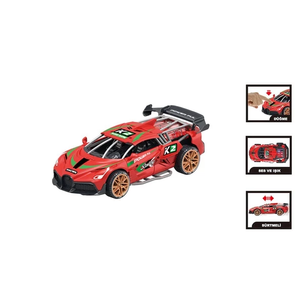MG-D500-04-06  Sesli ve Işıklı Sürtmeli Spor Araba