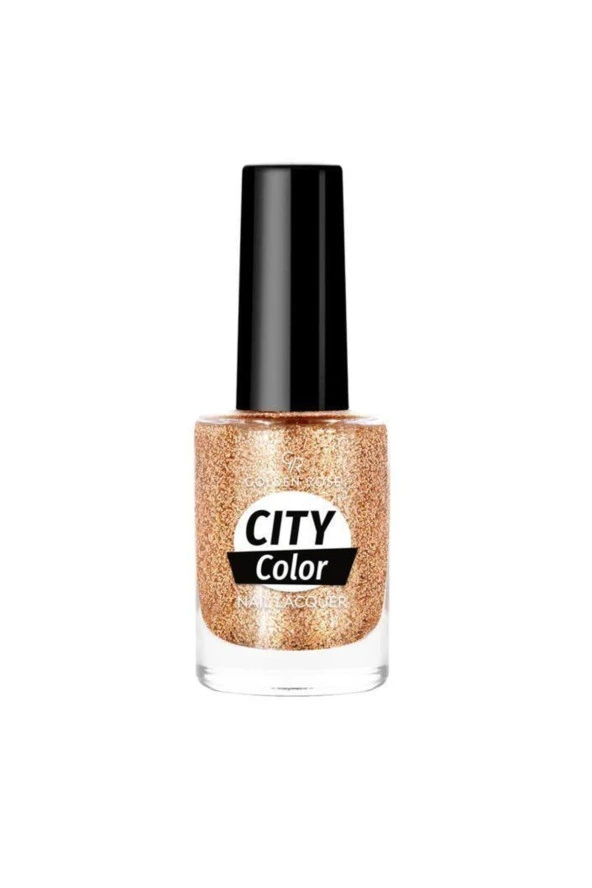 Golden Rose City Color Nail Lacquer Glitter No:107