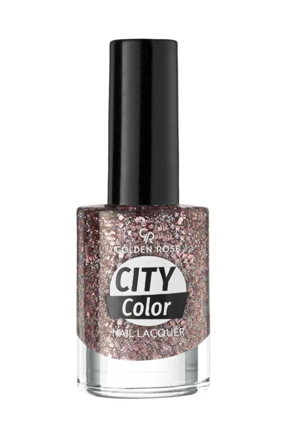 Golden Rose City Color Nail Lacquer Glittering Shades Oje 112