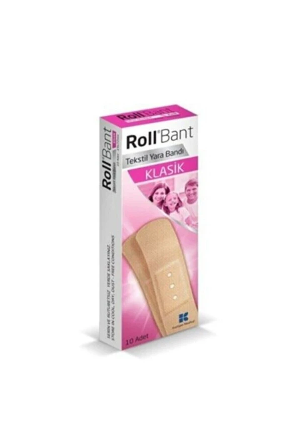 Roll Klasık 10Lu Ekonomik Tekstil Yara Bandı 1 Paket