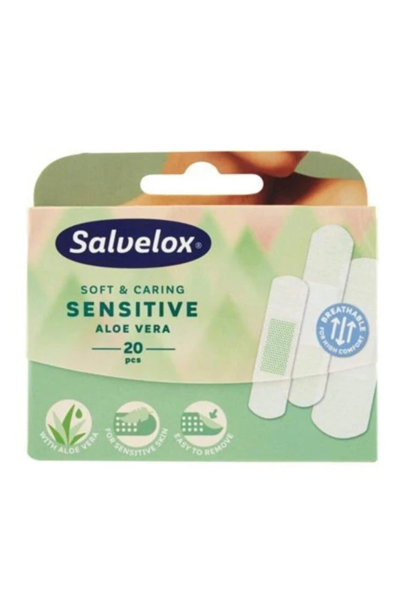 Salvelox Sensitive Yara Bandı Hassas Aloe Vera 20 Adet