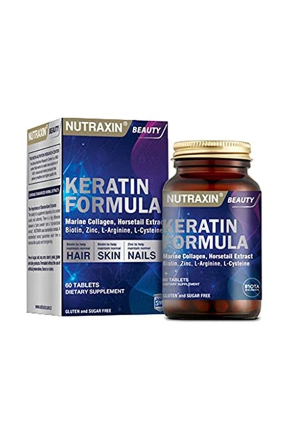 Nutraxin Keratin Formula 60 Tablet - Saç Bakım Vitamini