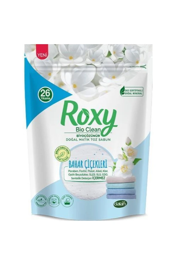 Dalan Roxy Bio Clean Doğal Matik Toz Sabun Bahar Çiçekleri 800 Gr