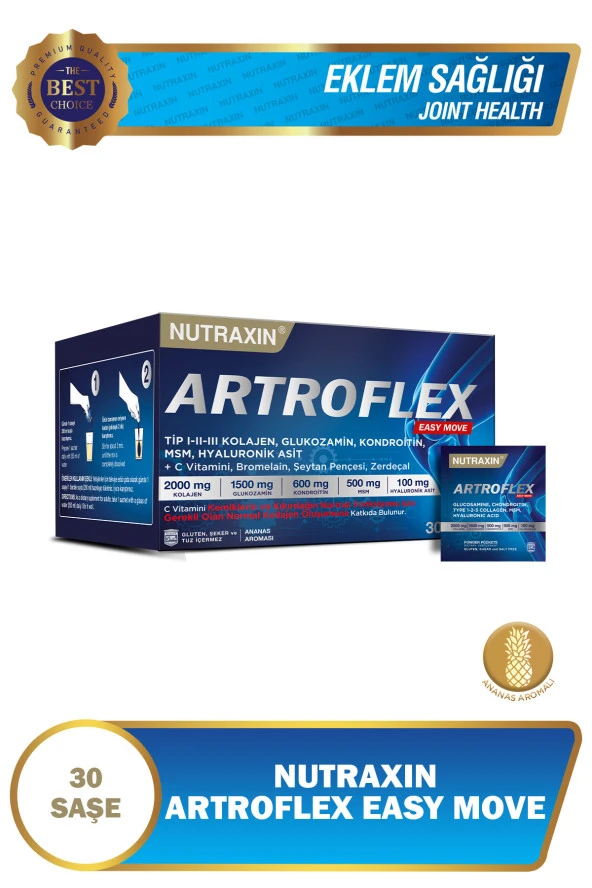 Nutraxin Artroflex Easy Move Saşe 30X6 Gr - Glukozamin Kolajen C Msm Bromelain