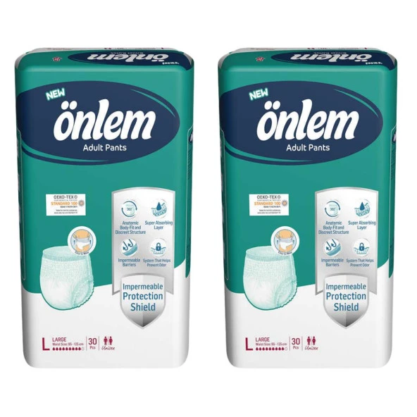 Önlem Yetişkin Emici Büyük Boy Large 2x30 Adet Külot Bezi
