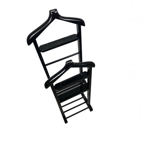 Melada Mobilya Gürgen Çift Tepeli Dilsiz Uşak Siyah Double Sehpalı - 4