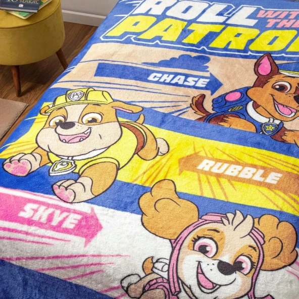Taç Paw Patrol Team Lisanslı 160x220 cm Genç Tek Kişilik Battaniye - 2