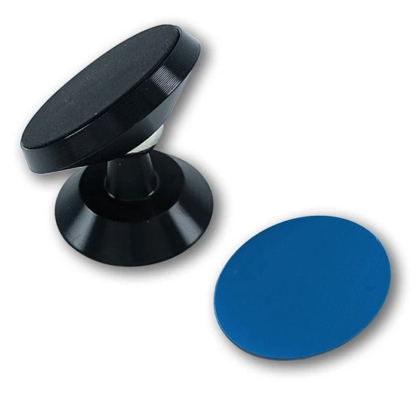 Universal Araç Telefon Tutucu Manyetik Mıknatıslı Yapışkanlı Telefon Standı Siyah - 3