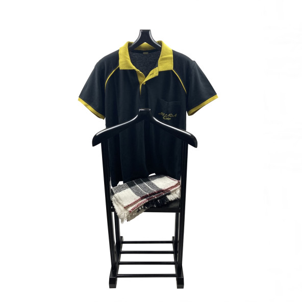 Melada Mobilya Gürgen Çift Tepeli Dilsiz Uşak Siyah Basic Sehpalı - 5