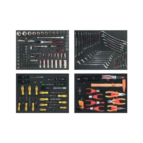 Rıco 5 Çekmeceli Takım Arabası 185 Parça 025-TA0016 - 2