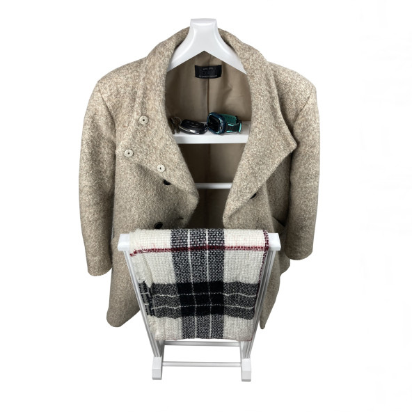 Melada Mobilya Gürgen İkili Dilsiz Uşak Beyaz Sehpalı - 6