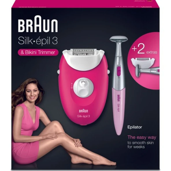 Braun Silk-épil 3 3420 Epilatör Ahududu Pembe - 2 - 8