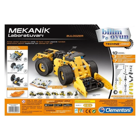 Clementoni Mekanik Laboratuvarı Buldozer - Resim 3