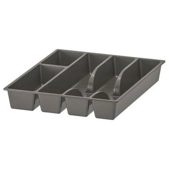 IKEA SMACKER çatal bıçaklık, gri, 31x26 cm