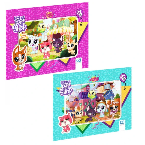Ca Games Littlest Pet Shop 35 Parça Frame Puzzle İkili Set