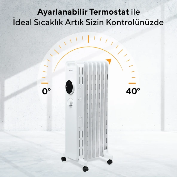 Kumtel 7 Dilim Beyaz Radyatör KUM-1220S - Resim 5