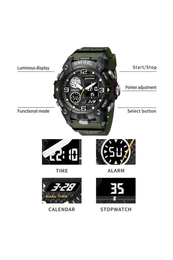 Dijital Ve Analog Erkek Kol Saati924771 - Resim 3