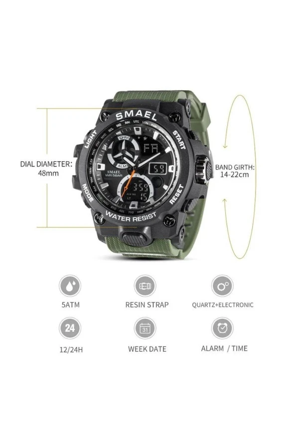 Dijital Ve Analog Erkek Kol Saati924776 - Resim 3