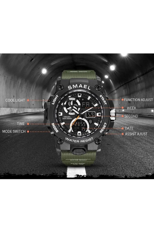 Dijital Ve Analog Erkek Kol Saati924777 - Resim 6