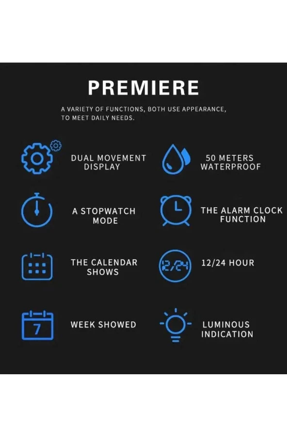 Dijital Ve Analog Erkek Kol Saati924777 - Resim 7