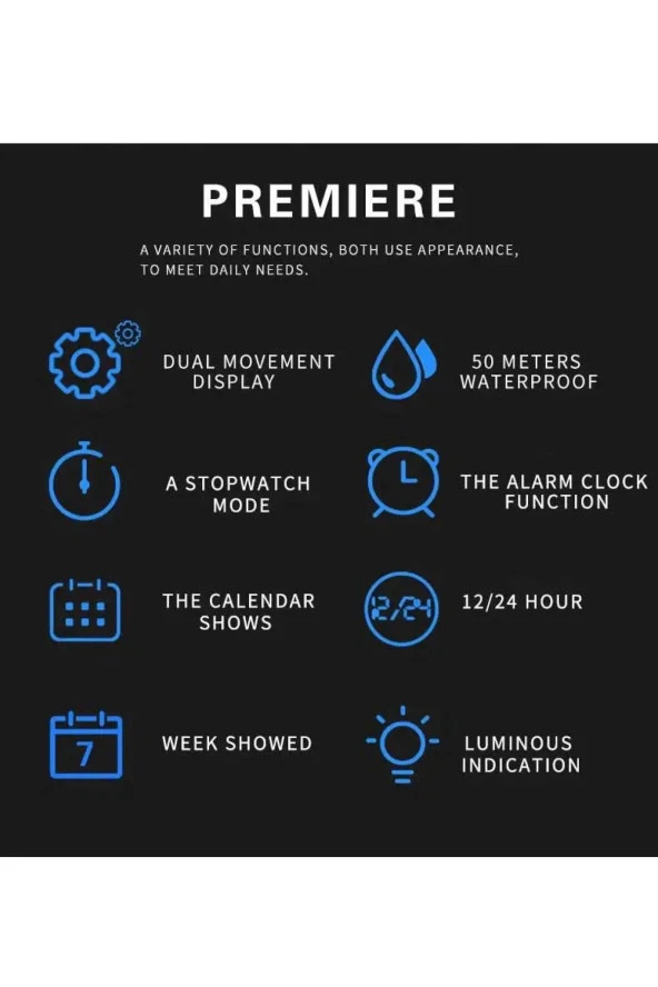 DİJİTAL VE ANALOG ERKEK KOL SAATİ925027 - Resim 8