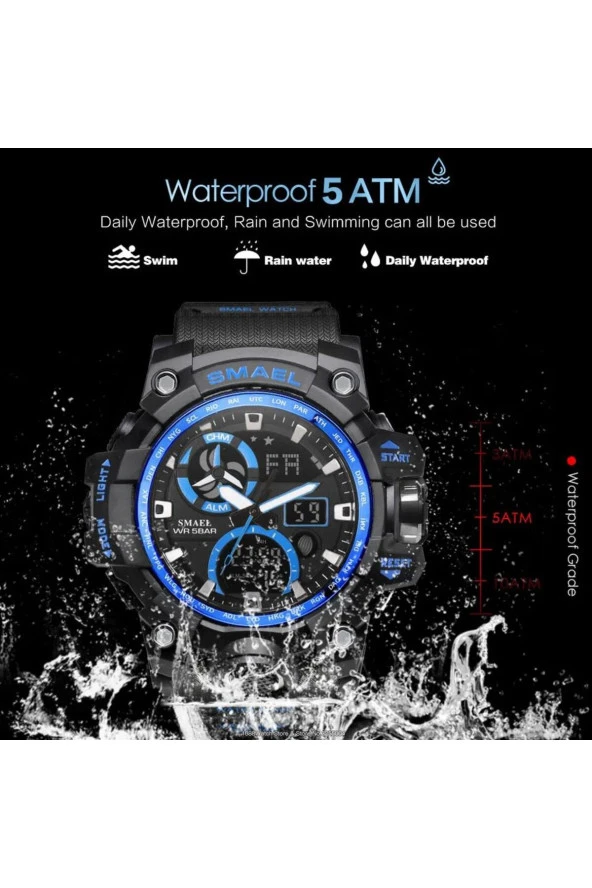 DİJİTAL VE ANALOG ERKEK KOL SAATİ925016 - Resim 4